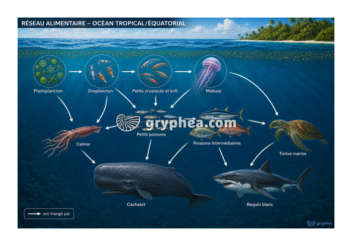 Réseau alimentaire d'un océan tropical - gryphea.org